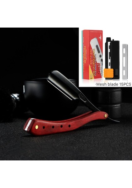 Set 4 Renk Ahşap Saplı Çinko Alaşım Tüy Katlanır Jilet Tıraş Makinesi Tutucu Manuel Sakal Saç Kesimi Jilet Erkekler Için G0718 (Yurt Dışından)