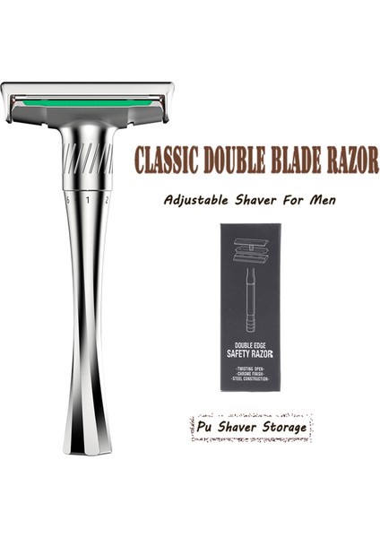 Jilet Opp Ayarlanabilir Emniyetli Jilet Erkek Katlanır Tıraş Tıraş Makinesi Çift Kenar Klasik Emniyetli Jilet ile 5 Pcs Titanyum Kaplamalı Bıçaklar (Yurt Dışından) fiyatları