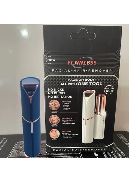 Kutu ile Mavi Şarj Edilebilir Epilatör Yüz Epilasyon Tıraş Makinesi Elektrikli Kaş Düzeltici Kadın Saç Çıkarıcı Tıraş Makinesi Jilet Kadınlar Için Epilatör (Yurt Dışından)