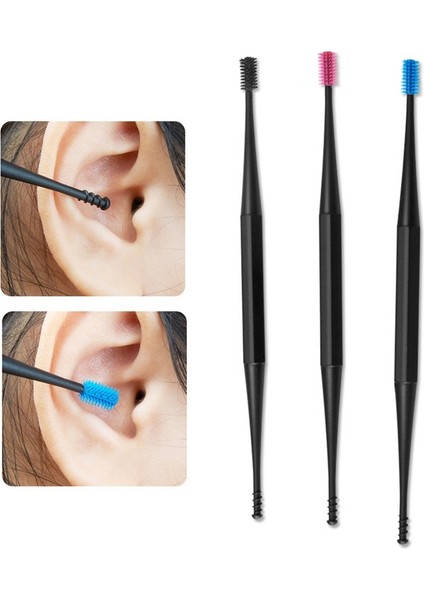 Açık Yeşil-Kutu ile 360 Derece Kulak Temizleyici Yumuşak Silikon Kulak Temizleme Çubuğu Çift Uçlu Kulak Tıkacı Balmumu Kaşık Spiral Kulak Temizleme Aracı Spiral Tasarım Küret Sökücü (Yurt Dışından)