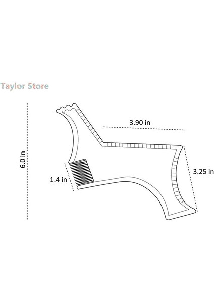 Siyah Yeni 2022 Moda Erkek Sakal Şekillendirme Şekillendirici Şablon Tarak Erkek Sakalları Taraklar Güzellik Aracı Saç Sakal Trim Templatesival (Yurt Dışından)