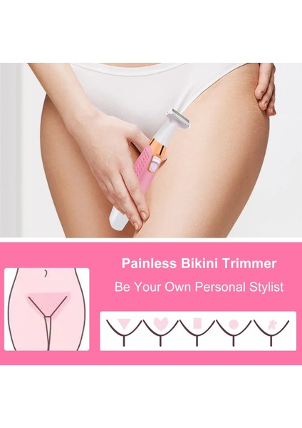 BUBBLEKM-1900 Şarj Edilebilir Kadın Elektrikli Tıraş Makinesi Yüz Vücut Saç Düzeltici Bikini Bayan Saç Çıkarıcı Bacaklar Kadın Bakım Jilet Islak Kuru (Yurt Dışından)
