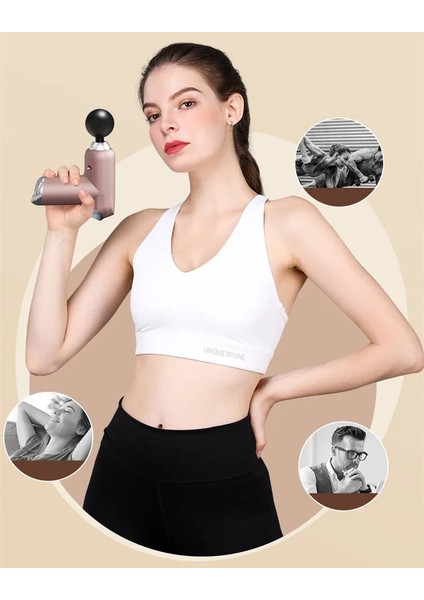 Gül Altın Fasya Tabancası Derin Kas Gevşeme Mini Masaj Tabancası LCD Ekran 32 Hız Fitness Vücut Masajı Omuz Sırt Vücut Ağrısı Giderici (Yurt Dışından) indirimleri