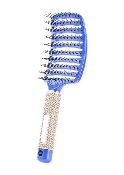 Mavi Tüysüz Saç Fırçası Saç Derisi Masaj Tarak Saç Fırçası Kıl ve Naylon Kadın Islak Kıvırcık Detangle Saç Fırçası Salon Kuaförlük Şekillendirici Araçları (Yurt Dışından)