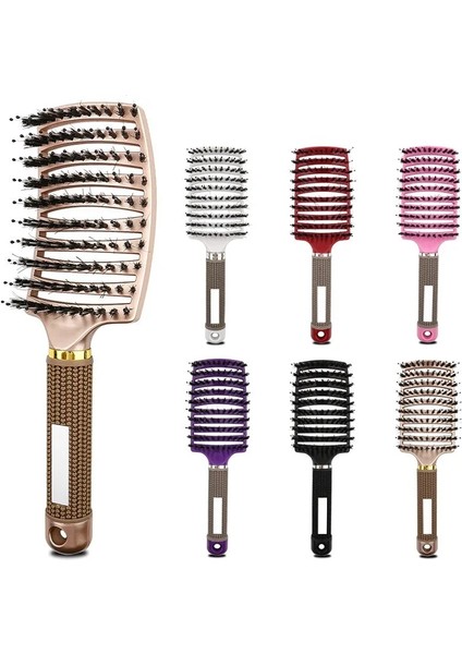 Mavi Tüysüz Saç Fırçası Saç Derisi Masaj Tarak Saç Fırçası Kıl ve Naylon Kadın Islak Kıvırcık Detangle Saç Fırçası Salon Kuaförlük Şekillendirici Araçları (Yurt Dışından) indirimleri