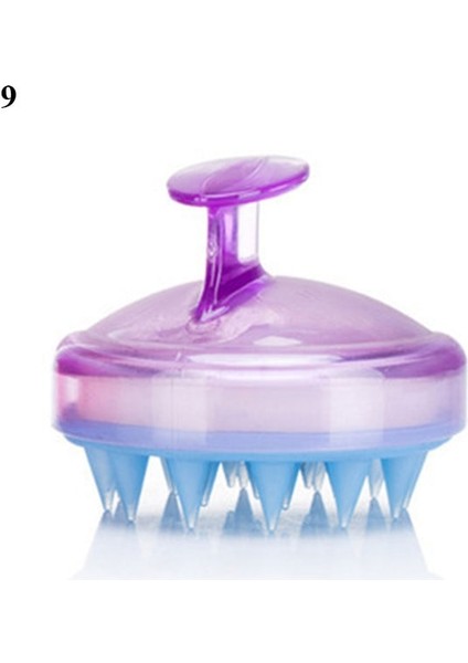 C-9 Yeni Saç Derisi Masaj Yıkama Tarağı Şampuan Scrubber Silikon Kıllar Saç Temiz Fırça Şekillendirici Aracı El Saç Bakım Tarak (Yurt Dışından)