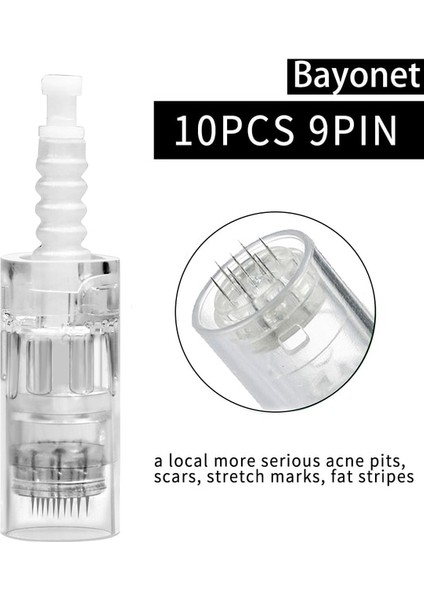 10 Adet Süngü 9 Pin 10 Adet Vida Kartuş Mikro Iğneler Süngü Kartuş Mikro Iğne Derma Kalem Elektrikli Dr.imp Kalem 9/12/24/36/42/nano Iğne (Yurt Dışından) fiyatları