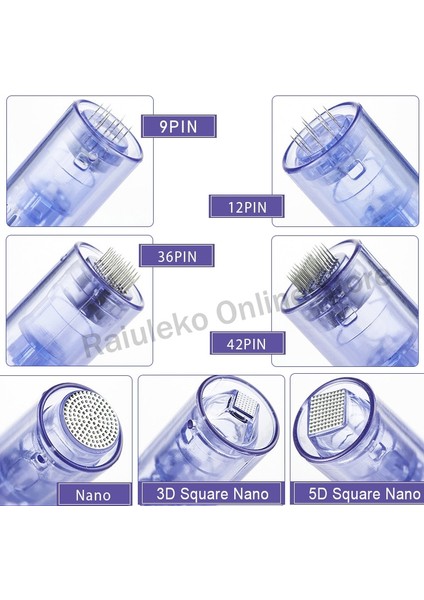 20 Adet Elektrikli Derma Araçları Süngü Iğneler Kartuşları 9/12/36/42/nano/3d/5d Kare Nano Ultima Mym/m5/m7 A6 Mts Otomatik Mikroiğne (Yurt Dışından)
