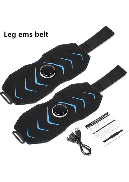 2 Bacak Kemeri Ems Karın Kas Stimülatörü Eğitmen USB Bağlantısı Abs Fitness Ekipmanları Eğitim Dişli Kasları Elektrostimülatör Toner Masajı (Yurt Dışından)
