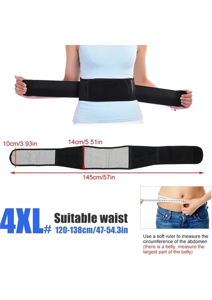 4xl Tcare Ayarlanabilir Bel Turmalin Kendinden Isıtma Manyetik Terapi Geri Bel Destek Kemeri Bel Desteği Masaj Bandı Sağlık (Yurt Dışından)