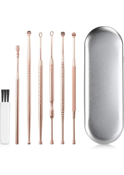 Gül Altın 6 Adet Kulak Kiri Sökücü Kulak Temizleme Seti Kulak Temizleme Çubuğu Earpick Kulak Temizleyici Kaşık Bakımı Kulak Temizleme Aracı Bebek Yetişkin Kulak Bakımı Küret Seti (Yurt Dışından)