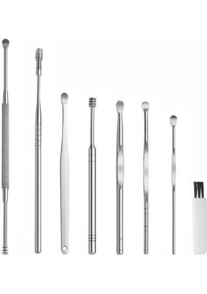 8 Adet 8 Adet Kulak Balmumu Toplayıcı Paslanmaz Çelik Kulak Tıkacı Balmumu Sökücü Curette Kulak Temizleme Çubuğu Temizleyici Kulak Temizleyici Kaşık Bakımı Kulak Temizleme Aracı (Yurt Dışından)