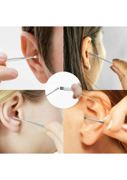 8 Adet 8 Adet Kulak Balmumu Toplayıcı Paslanmaz Çelik Kulak Tıkacı Balmumu Sökücü Curette Kulak Temizleme Çubuğu Temizleyici Kulak Temizleyici Kaşık Bakımı Kulak Temizleme Aracı (Yurt Dışından)