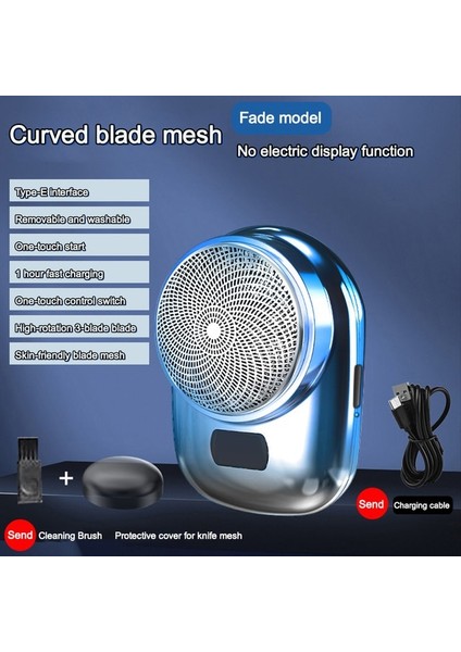 Degrade Mini Elektrikli Tıraş Makinesi Erkekler Için Berber Güvenlik Seyahat Jilet Taşınabilir Islak Kuru Çift Sakal Düzeltici Tip-C Şarj Su Geçirmez (Yurt Dışından) fiyatları