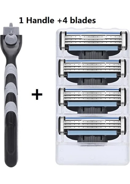 1 Sap 4 Bıçak 1 Sap +4 Bıçak/erkek Güvenli Tıraş Makinesi Yedek Başlıklar Keskin Dayanıklı Paslanmaz Çelik Tıraş Kartuşları Mach 3 Tıraş Bıçağı (Yurt Dışından) fiyatları
