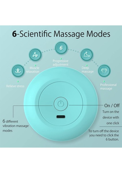 Tip 3 - Yeşil Mini Elektrikli El Masajı, 6 Hız Titreşim Modlu, Akülü El ve Taşınabilir, Omuza Uygun, Boyun Sırt Masajı (Yurt Dışından) modelleri