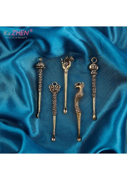 1 Adet Kulak Kaşık Retro Pirinç Ejderha Phoenix Taşınabilir Kulak Temizleme Aracı Kulak Temizleme Çubuğu Kulak Mumu Sökücü Küret Temizleyici Anahtarlık Kolye (Yurt Dışından)