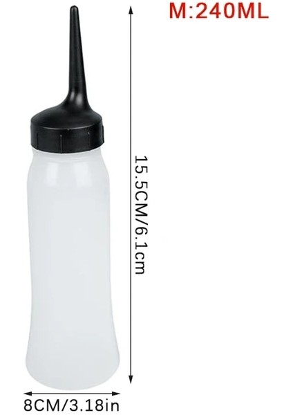 M 1 Adet 120 ML/240 ml Plastik Salon Saç Rengi Aplikatör Şişe Ölçeği Kuaförlük Saç Boyası Şişesi Ölçme Aracı (Yurt Dışından)