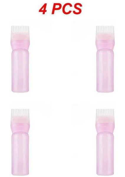 Stil C 4 Adet 1 ~ 4 Adet 120 ml Renkli Plastik Saç Boyası Doldurulabilir Şişe Aplikatör Tarak Dağıtım Salon Saç Boyama Kuaförlük Şekillendirici (Yurt Dışından)