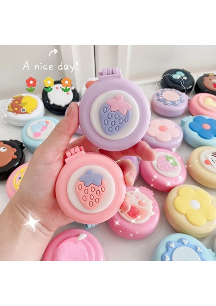 No.15 1pc Yaratıcı Sevimli Küçük Tarak Taşınabilir Ayna Masaj Tarak Hepsi Bir Arada Kız Hava Yastığı Tarak Mini Katlanır Hava Yastığı Tarak Şekillendirici Aracı (Yurt Dışından)