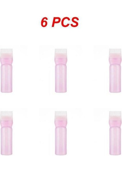 Stil C 6 Adet 1 ~ 9 Adet 120 ml Renkli Plastik Saç Boyası Doldurulabilir Şişe Aplikatör Tarak Dağıtım Salon Saç Boyama Kuaförlük Şekillendirici (Yurt Dışından)
