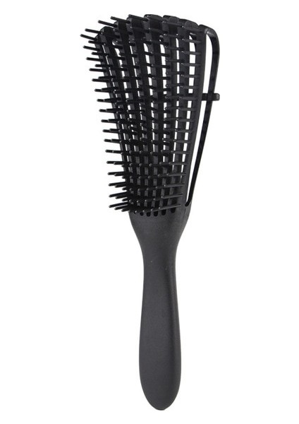 Siyah Ayarlamak Saç Fırçası Saç Derisi Masaj Tarak Kadın Detangle Saç Fırçası Tarak Sağlık Tarak Salon Kuaförlük Şekillendirici Kıvırcık Tarak (Yurt Dışından)