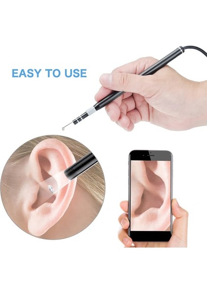 Siyah 3'ü 1 Arada Endoskop Kamera Otoskop, Tıbbi Kürdan Için Kulak Temizleme Kiti, Kulak Kiri Temizleme Aracı Kulak Kapsamı Kulak Kiri Temizleme Aracı (Yurt Dışından) modelleri