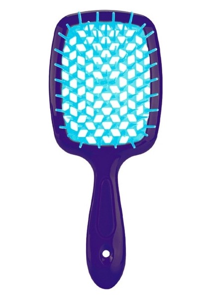Mor-Mavi Karışık Saç Tarak Dolaşık Açıcı Saç Fırçası Masaj Taraklar Islak Kıvırcık Saç Fırçaları Oymak Berber Tarak Salon Saç Şekillendirici Araçları (Yurt Dışından)