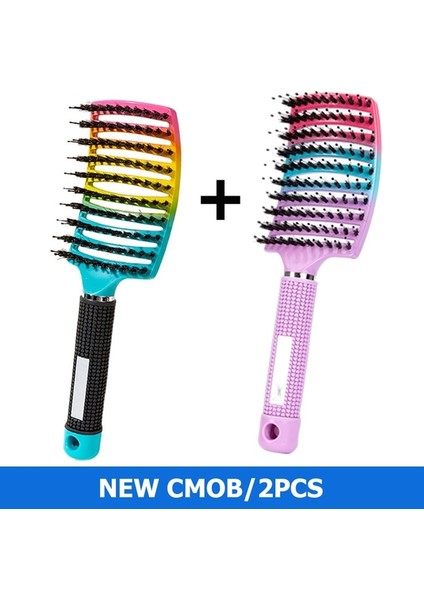 Karpuz Kırmızı 2 Adet/paket Sihirli Demelant Fırça Kıl Naylon Saç Popbrush Çözücü Fırça Saç Derisi Masaj Tarak Saç Bakımı Için Profesyonel Saç Tarağı (Yurt Dışından)