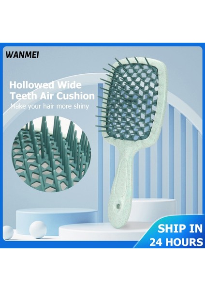 WS024-C Janeke Geniş Diş Hava Yastığı Tarak Salon Saç Derisi Masaj Tarak Saç Fırçası Buğday Samanı Çevre Koruma Janeke Saç Fırçası (Yurt Dışından) modelleri