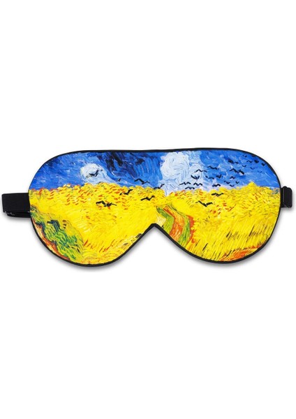 Stil 4 Göz Masajı Ipek Uyku Göz Maskesi Kapak Kadın Erkek Baskı Eyepatch Vinç Körü Körüne Taşınabilir Uyku Gece Maskesi Relax Yumuşak (Yurt Dışından)