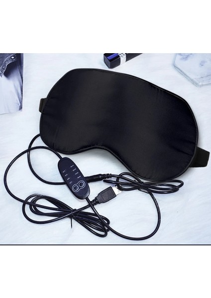 Pembe Set USB Ayarlanabilir Sıcaklık Kontrolü Elektrikli Isıtmalı Buhar Uyku Göz Maskesi(Yurt Dışından)