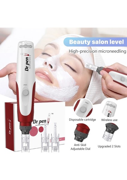 N2-W-Us Plug 36PIN Dr. Pen Ultima N2 Profesyonel Mikro Iğneleme Kalemi Kablosuz Elektrikli Cilt Onarım Aracı Seti Derma Damga Terapisi Cilt Bakım Cihazı (Yurt Dışından)