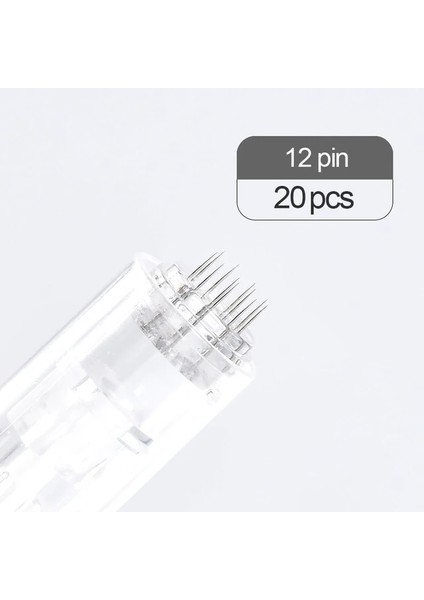 20 Adet-12 Pin 20 Adet Dr Kalem Ultima M5/M7/N2/E30 Iğne Kartuşları Değiştirilebilir Derma Damgası 140 Tek Kullanımlık Mikro Iğne Iğneleri Cilt Bakım Aracı (Yurt Dışından)