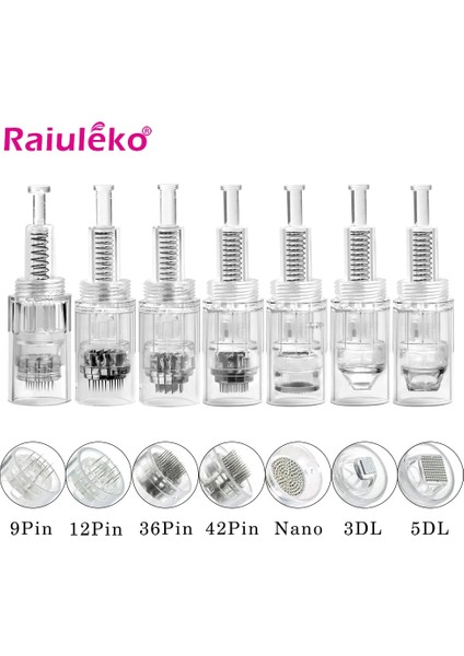 20 Adet 36 Pin 50/20/10P Vidalı Dermapen Iğneleri Otomatik Mikro Iğneleme Dr.imp Kalem Için Yedek 9/12/36/42/3d/5d Nano Kartuş Mikro Iğne Ipuçları (Yurt Dışından)