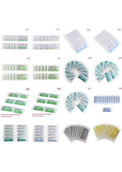12 Adet 1 Torba 6/12 Adet/torba 5.0 Tıbbi Iğne Dikiş Naylon Monofilament Konu Cerrahi Uygulama Seti Öğretim Gösterileri Egzersizleri (Yurt Dışından)
