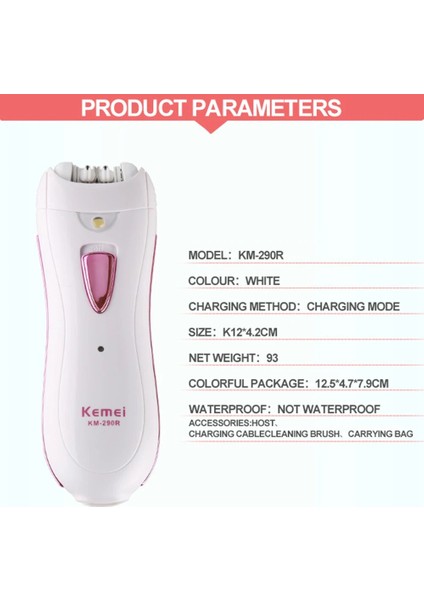 Kutusu ile Ab Tak Kemei Kadın Epilatör Saç Çıkarıcı Mini Şarj Edilebilir Profesyonel Elektrikli Kadın Tam Vücut Seyahat Essentials Için Tüy Dökücü Kullanım (Yurt Dışından) indirimleri