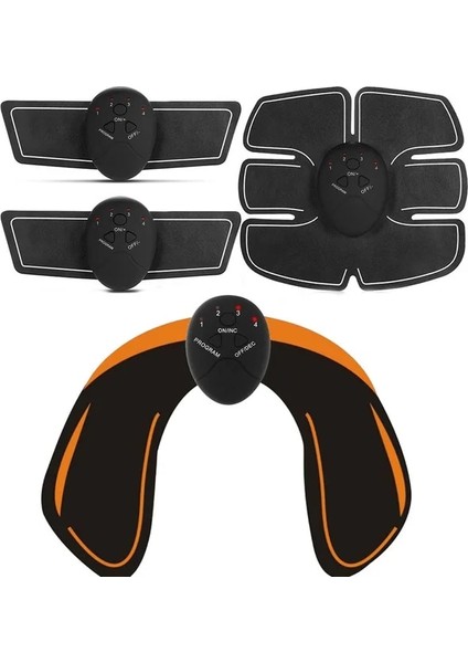 N6-3IN1SET ve Kalça 2020 Ems Kablosuz Kas Stimülatörü Karın Sıkılaştırma Kemeri Kas Güçlendirici Vücut Kas Fitness Eğitmeni Karın Kol Bacak Unisex (Yurt Dışından)