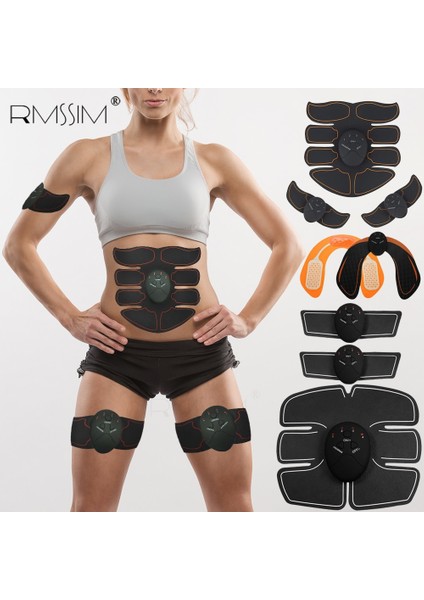 N6-3IN1SET ve Kalça 2020 Ems Kablosuz Kas Stimülatörü Karın Sıkılaştırma Kemeri Kas Güçlendirici Vücut Kas Fitness Eğitmeni Karın Kol Bacak Unisex (Yurt Dışından)