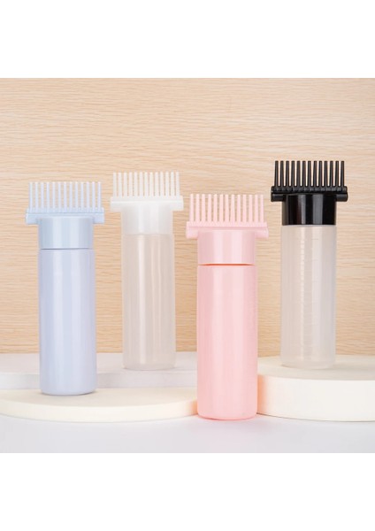 Beyaz 180 ml Plastik Tarak Renk Aplikatör Doldurulabilir Çok Renkli Sıkılabilir Şişe Aplikatör Saç Boyama Kuaförlük Şekillendirici Araçları (Yurt Dışından)