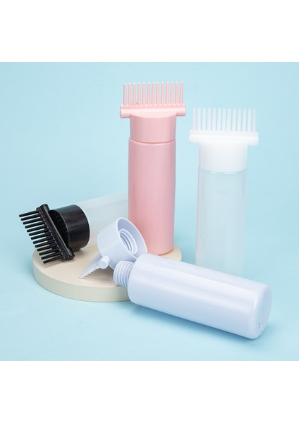 Beyaz 180 ml Plastik Tarak Renk Aplikatör Doldurulabilir Çok Renkli Sıkılabilir Şişe Aplikatör Saç Boyama Kuaförlük Şekillendirici Araçları (Yurt Dışından)