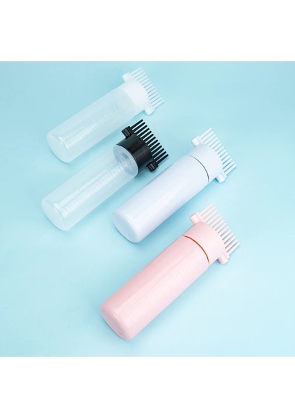 Beyaz 180 ml Plastik Tarak Renk Aplikatör Doldurulabilir Çok Renkli Sıkılabilir Şişe Aplikatör Saç Boyama Kuaförlük Şekillendirici Araçları (Yurt Dışından)