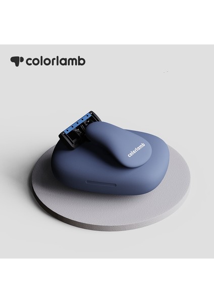 Mavi Colorlamb Taşınabilir Manuel Erkek Tıraş Bıçağı Seti Kabuk Şekli + 2 Adet 5 Katmanlar Martensitik Paslanmaz Çelik Dolum Kartuşları Berber Tıraş Makinesi (Yurt Dışından) modelleri