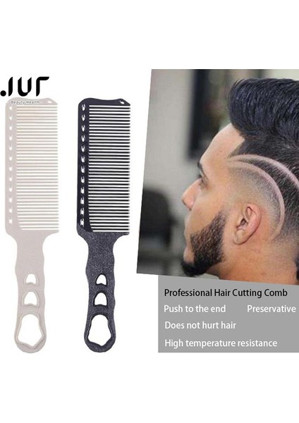 Resim Olarak 1 Adet Pro Saç Tarak Reçine Malzeme Saç Kesme Tarak Anti-Statik Berber Saç Kesme Tarağı Kuaförlük Düz Tarak Erkekler Için (Yurt Dışından) fiyatları
