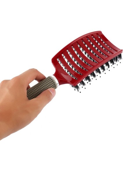 Mavi Şampuan Fırçası Kadın Saç Derisi Masaj Tarak Kıl Naylon Saç Fırçası Islak Kıvırcık Detangle Saç Fırçası Salon Kuaför Kuaförlük Şekillendirici Araçları (Yurt Dışından)