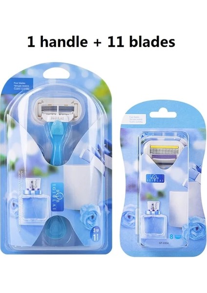 1 Kolu 11 Bıçak Yüksek Kaliteli Güvenlik Jilet Kadın Güzellik Bikini Epilasyon Tıraş Seti Kadın Venüs Tıraş Makinesi Yedek Kafaları (Yurt Dışından)