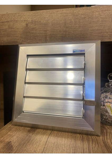 40X52 Alüminyum Menfez Yüzeysel Hareketli Parlak Krom