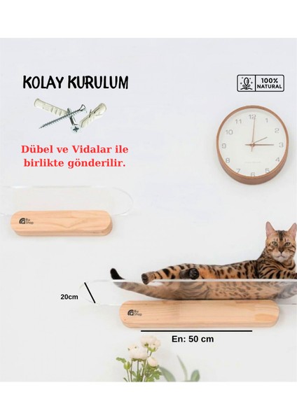 Kedi duvar evi, Kedi duvar parkuru, Kedi duvar merdiveni, Kedi duvar tırmalama Bushop 7 Parça Modern Set indirimleri