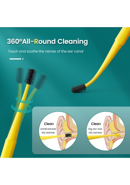 Green-6pcs 3 Pcs Yumuşak Silikon Kulak Kiri Sökücü Taşınabilir Kulak Temizleyici Paslanmaz Çelik Kulak Kiri 2 Kafa Kulak Seçtikleri Kulak Kiri Küret Sökücü Kulak Temizleme Çubuğu (Yurt Dışından) indirimleri