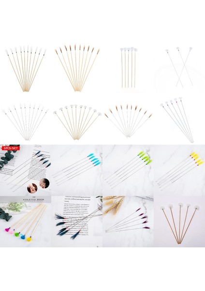 10 Adet 5/10 Adet/grup Gümüş Iğne ve Sülün Tüy Earpick Balmumu Sökücü Küret Yetişkin Kulak Kazma Araçları Kaşık Temizleyici Sopa Sağlık (Yurt Dışından)